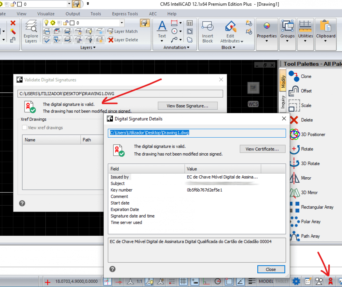 Chave Movel Digital em CMS IntelliCAD