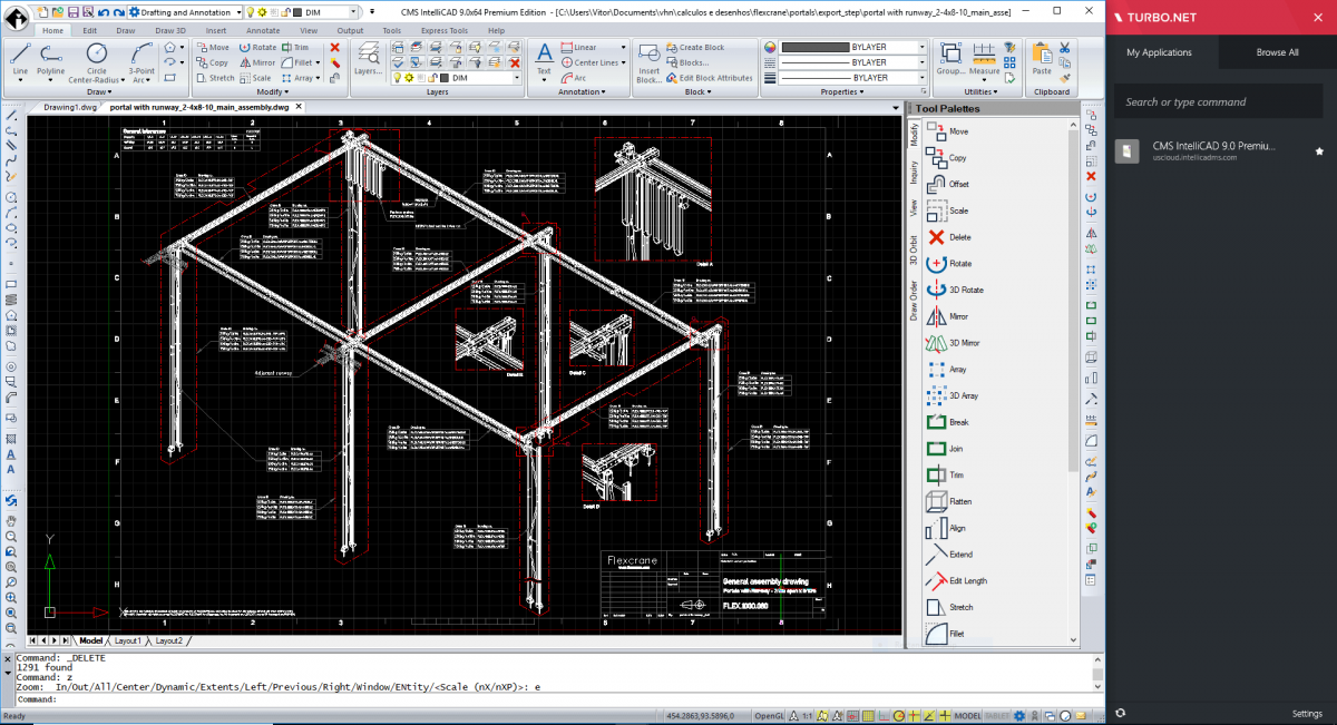 IntelliCAD PE EASU RUN  Interface de Utilizador