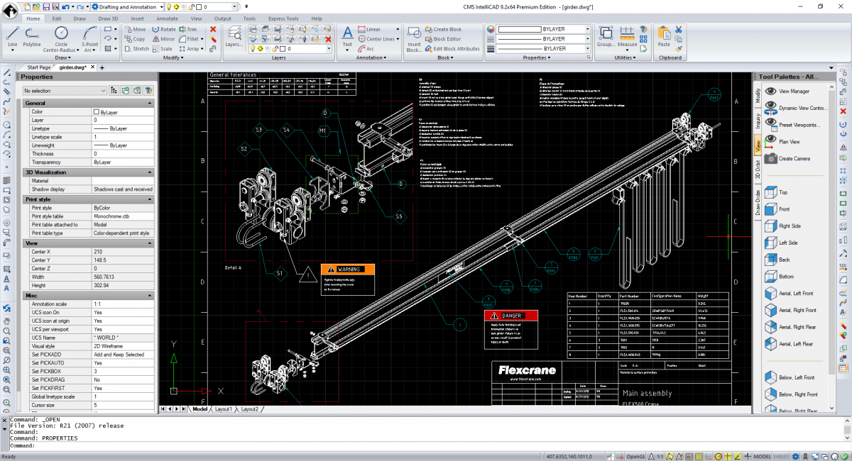 CMS IntelliCAD Easy Run - interface de utilizador